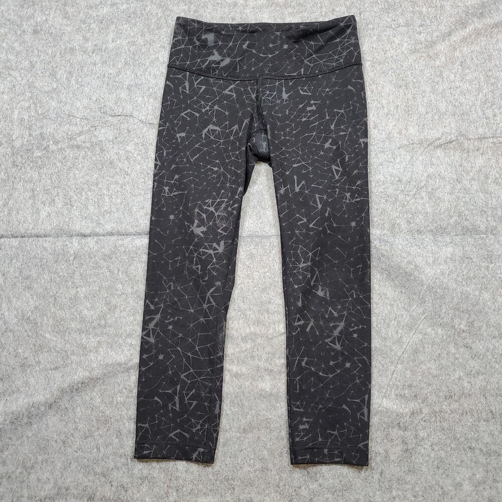 Lululemon Leggings Womens Size 4 Cropped 23" Star Crushed Coal Run Athletic Gym